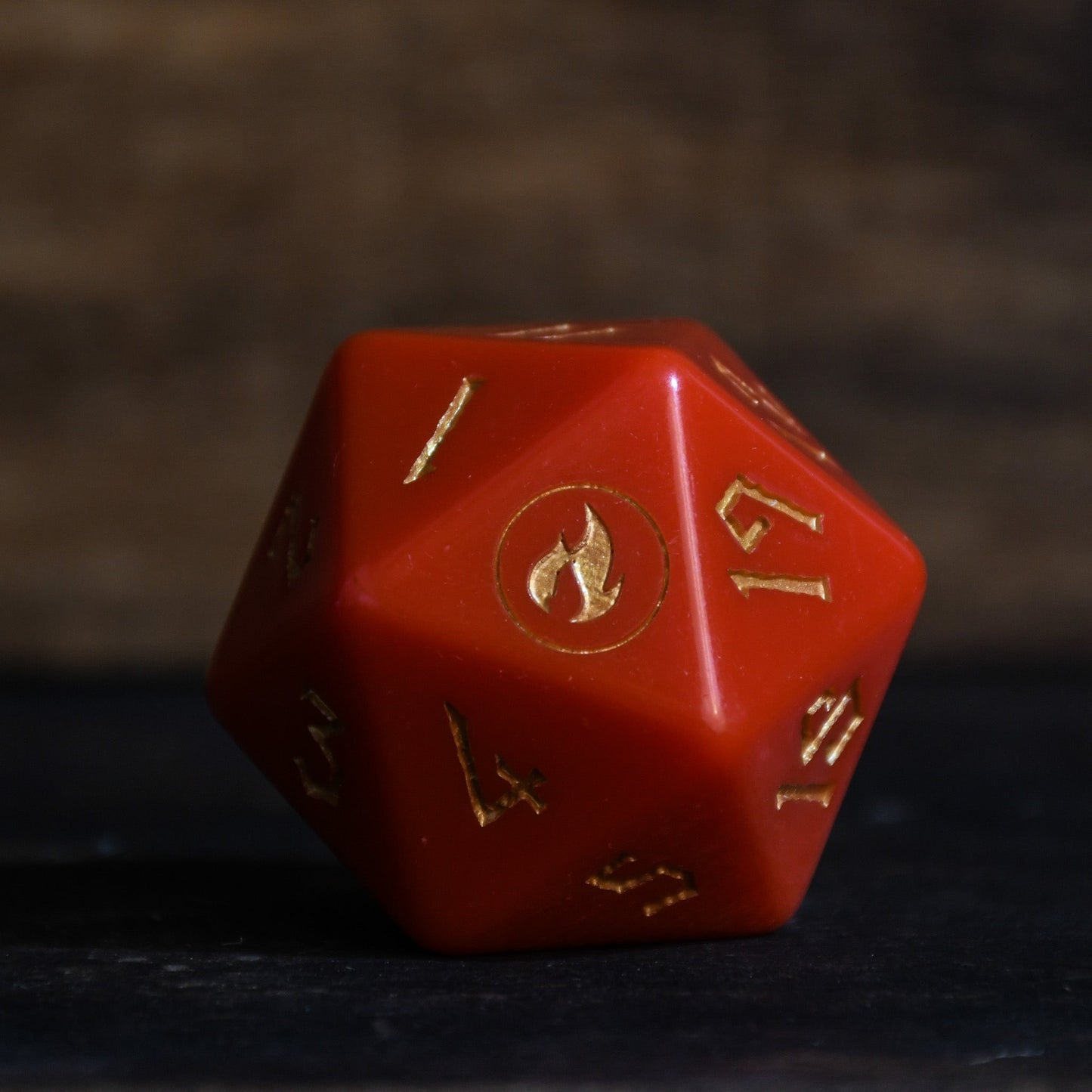 Mountain Mana Spindown Acrylic D20