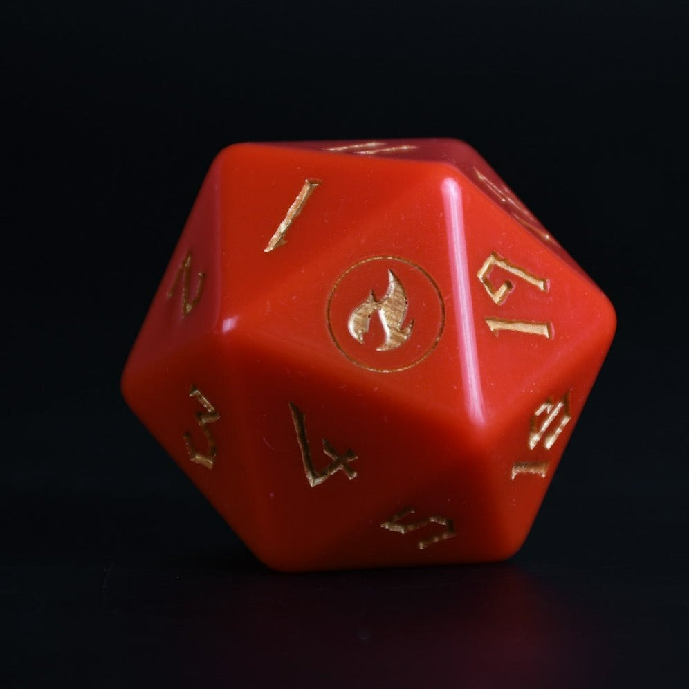 Mountain Mana Spindown Acrylic D20